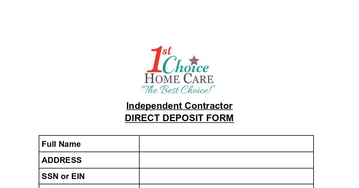DirectDepositForm | DocHub