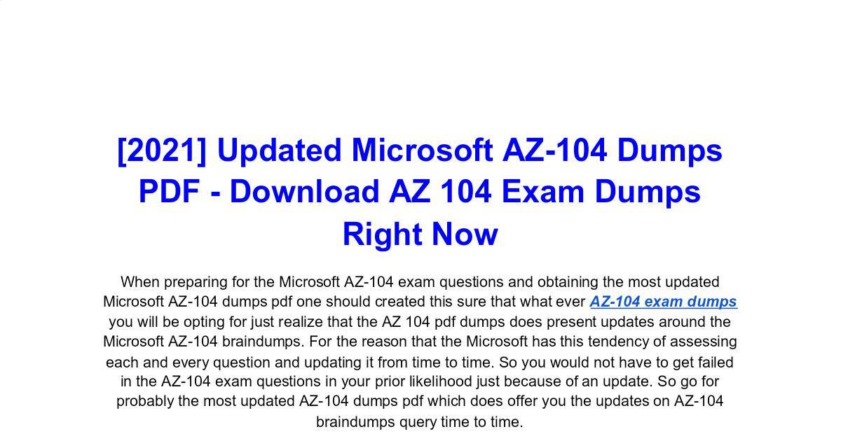 az-104 dumps pdf free download