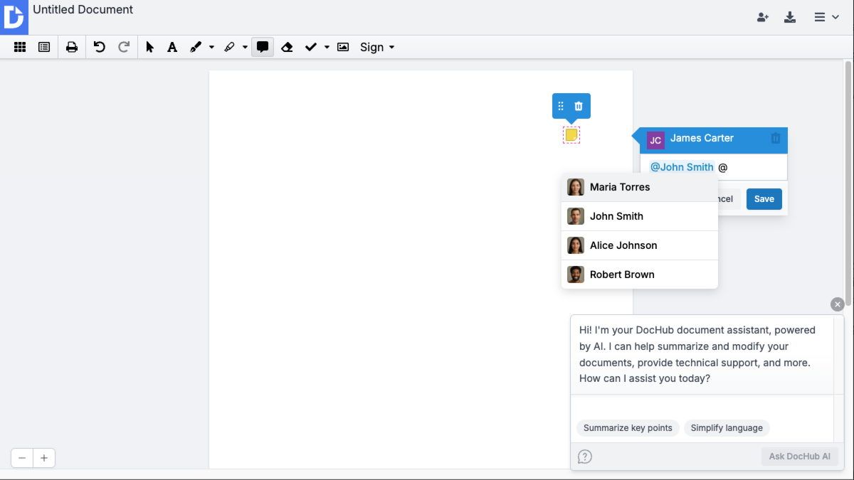 DocHub v6.6.0 - @mentions, AI assistant and more