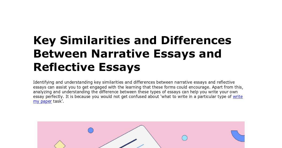 difference between reflective and narrative essay