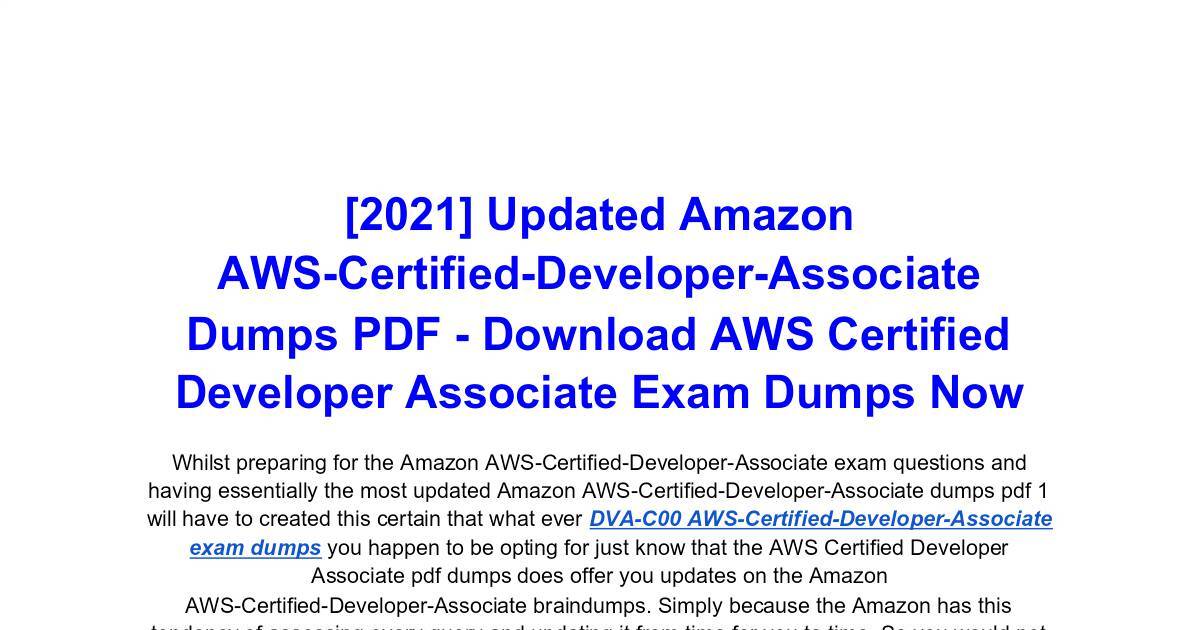 Influence of Amazon AWS-Certified-Developer-Associate Dumps PDF on AWS Sns-Brigh10