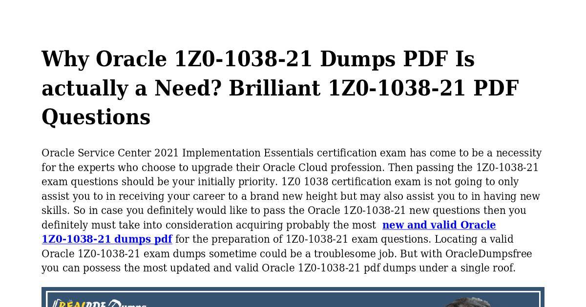 1z0-1038-22 New Study Guide