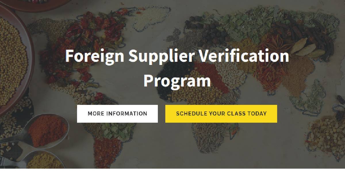 Foreign Supplier Verification Program Courses pdf DocHub