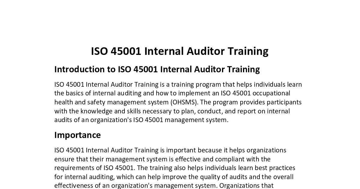ISO 45001 Internal Auditor Training pdf DocHub iso-45001-internal-auditor-training-pdf-dochub