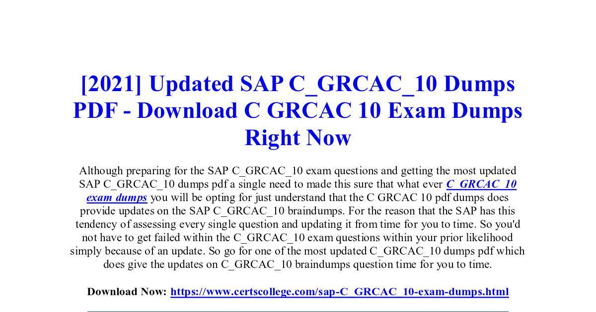 Latest C_GRCAC_13 Exam Materials