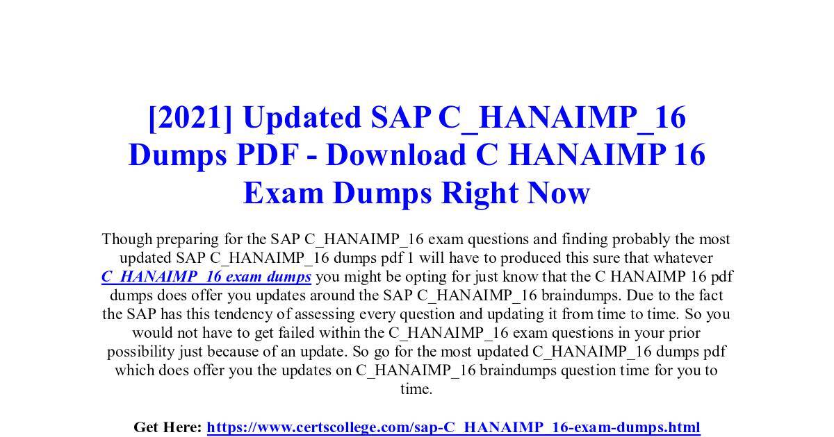 C_HANAIMP_18 Tests