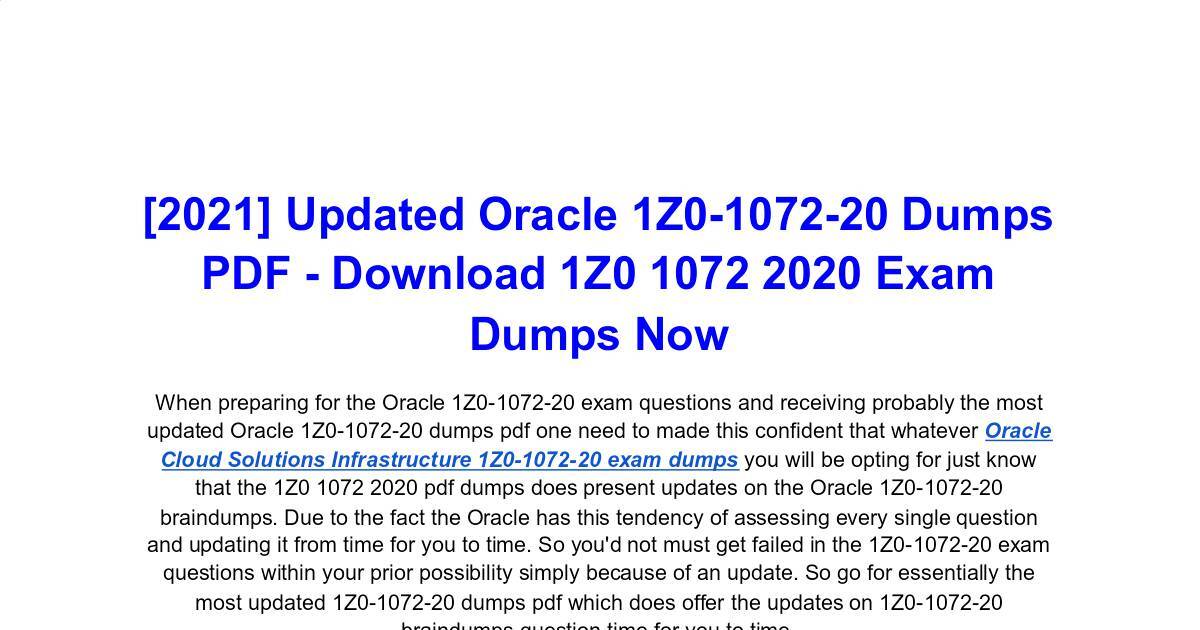 1z0-1072-22 Test Dumps