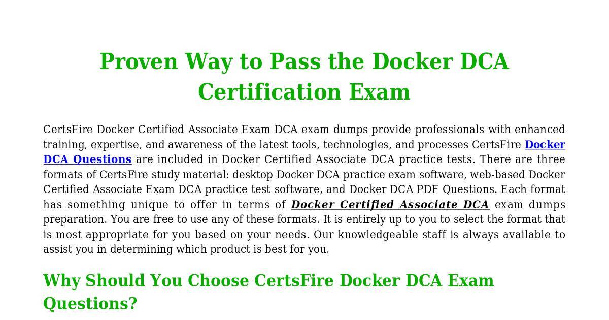 Valid DCA Exam Experience