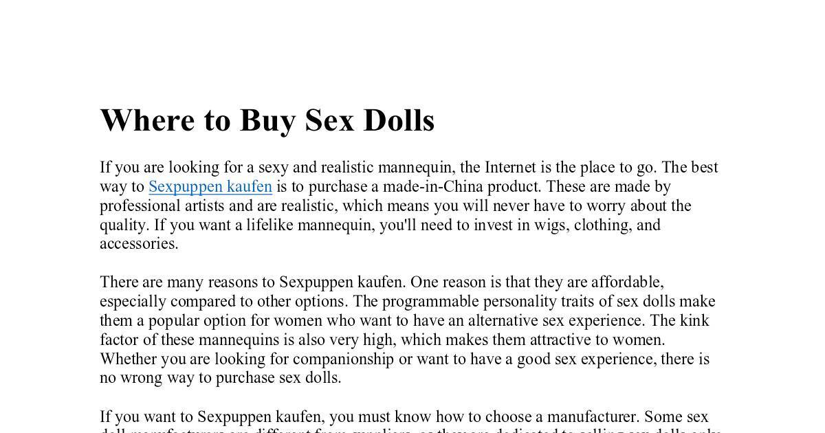 Where To Buy Sex Dolls Pdf Dochub