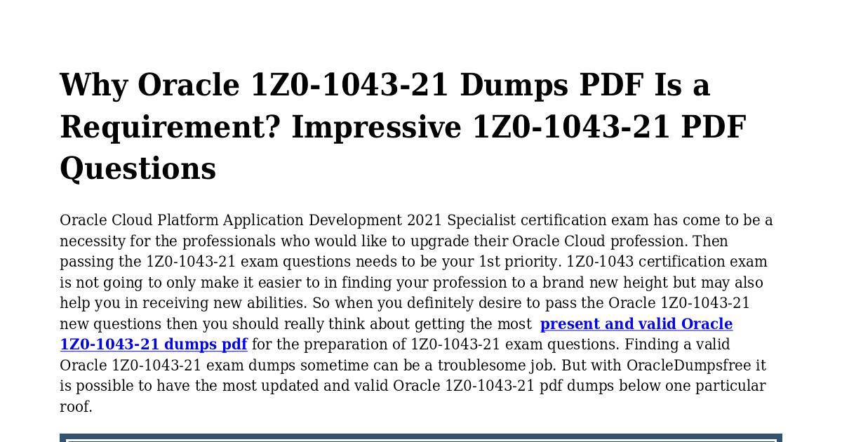 1Z0-1041-21 Lerntipps