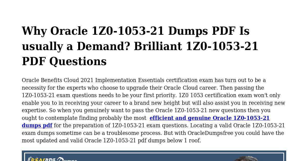 1Z0-1054-21 Practice Exam