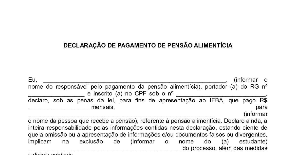 Modelo Recibo De Pensao Alimenticia Modelo De Documen 3798