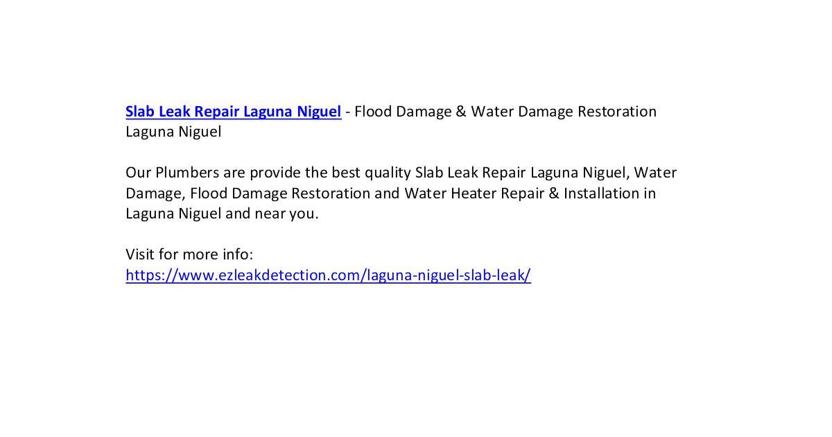Slab Leak Repair Laguna Niguel.pdf DocHub