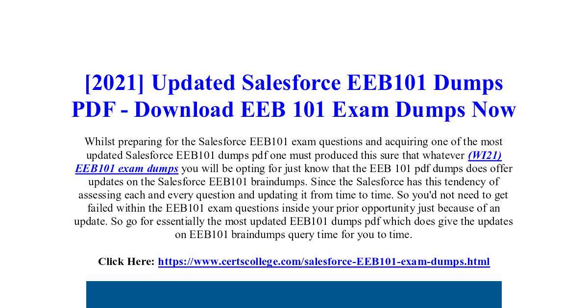 Exam EEB-101 Questions Answers