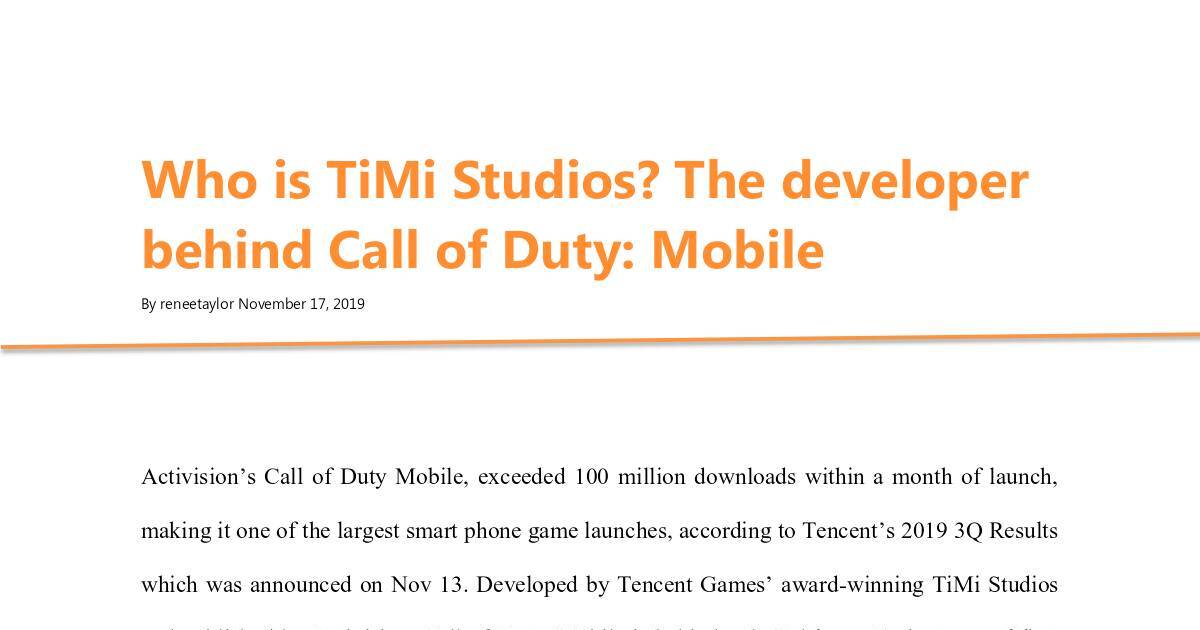 sources timi studios kings duty mobile sources timi studios kings duty mobile
