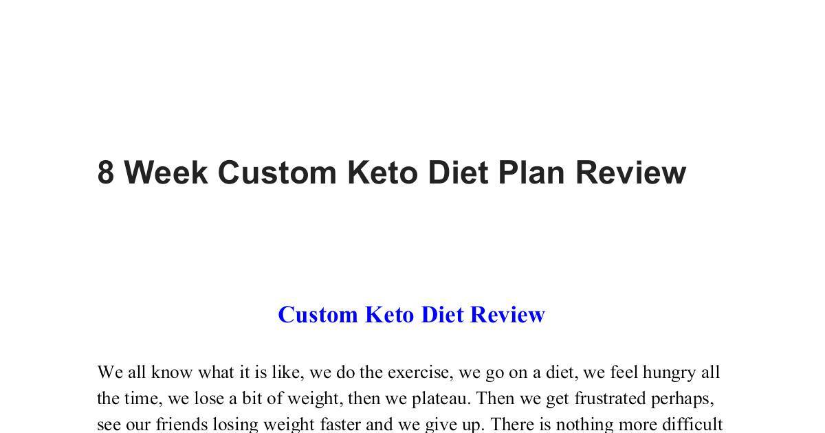 8 Week Custom Keto Diet plan - How To start Keto Diet Plan For Beginners -  YouTube