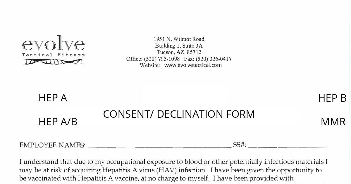 Covid Vaccine Declination Form Template Printable Word Searches