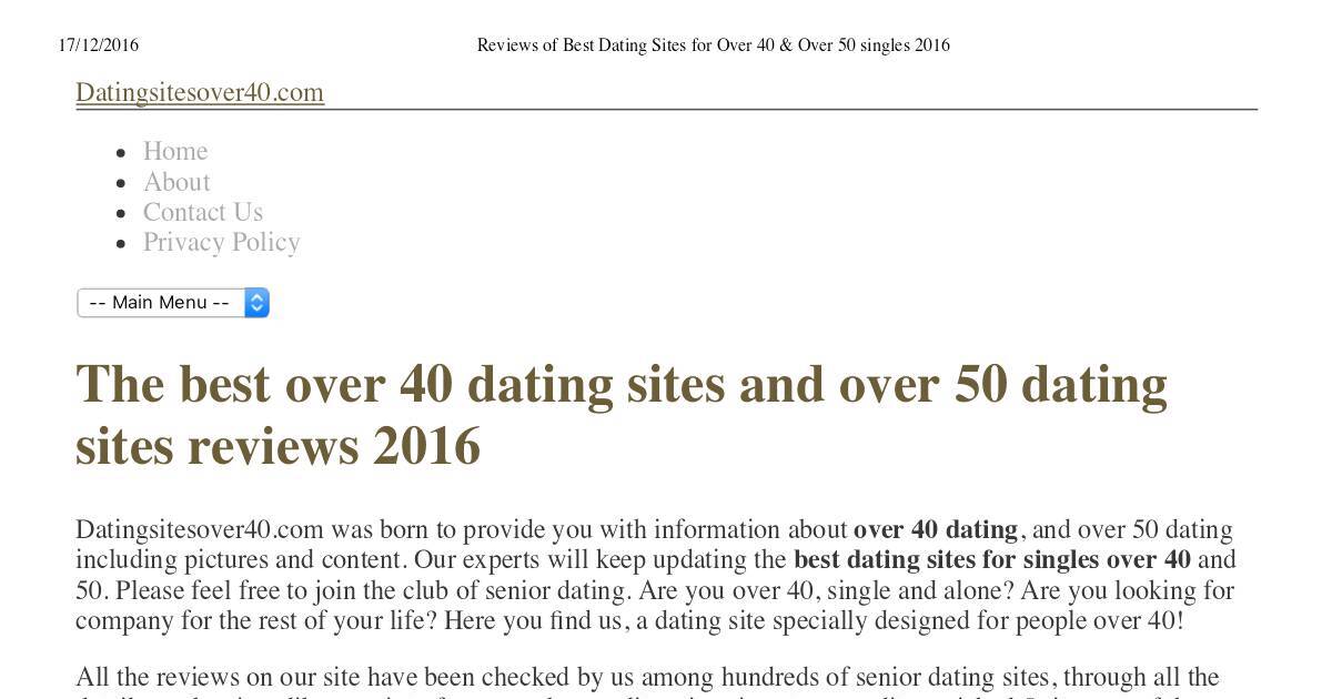 singles over 40 dating sites