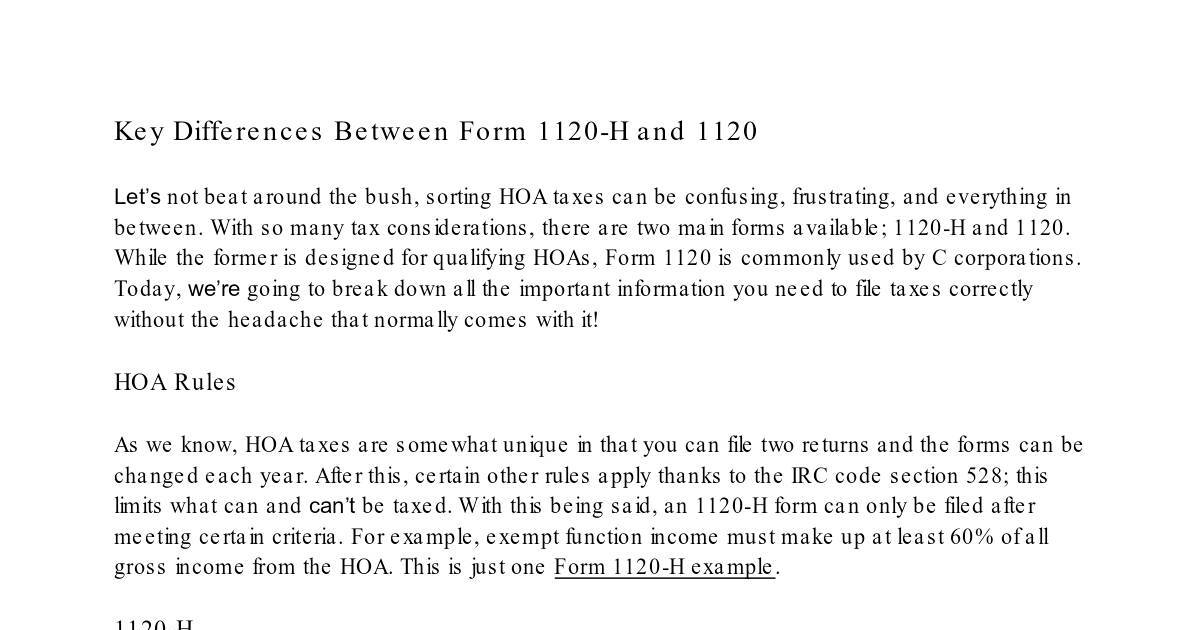 key-differences-between-form-1120-h-and-1120-dochub