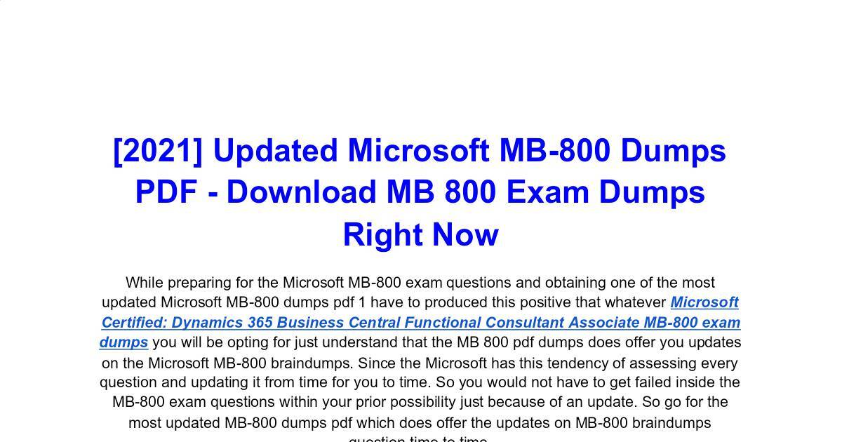 MB-800 Valid Exam Dumps