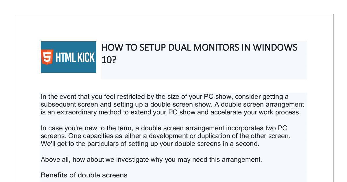 How to Use Dual Monitors with Both a MacBook Air and a PC