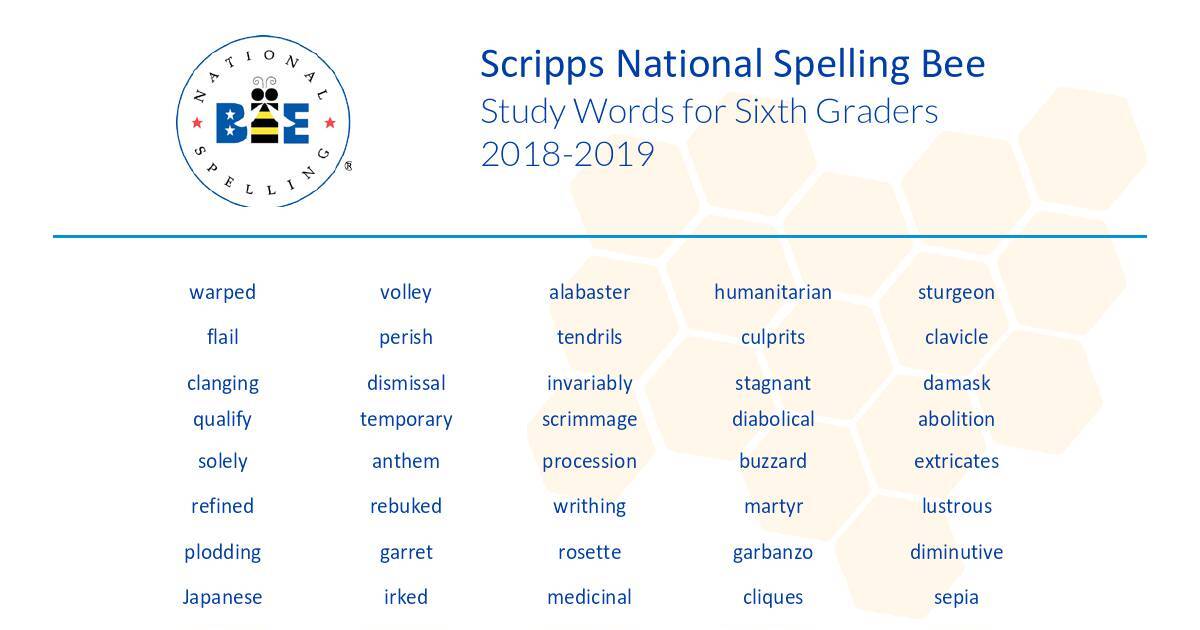 6th Grade Study List.Spelling Bee | DocHub