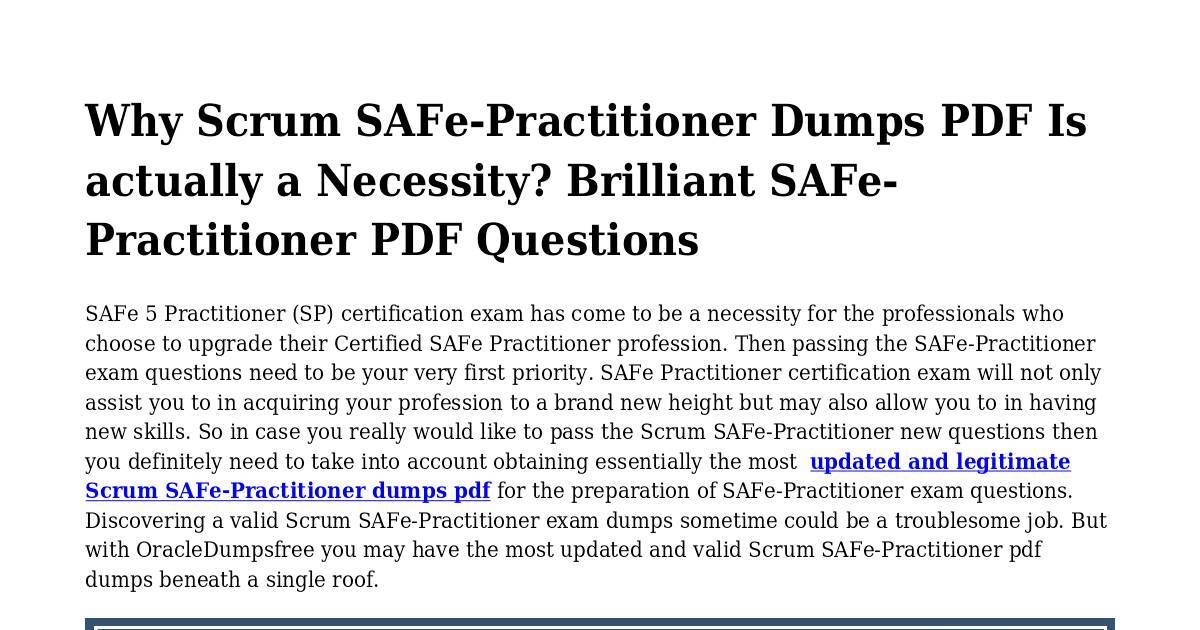 SAFe-Practitioner受験対策解説集