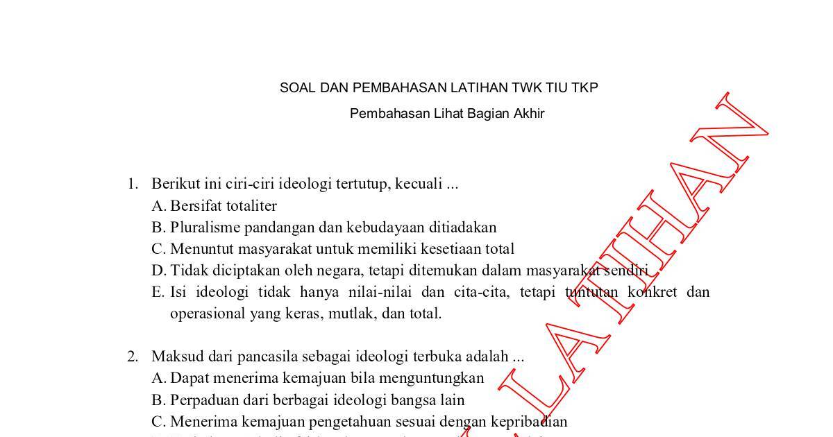 10 Soal Latihan Dochub