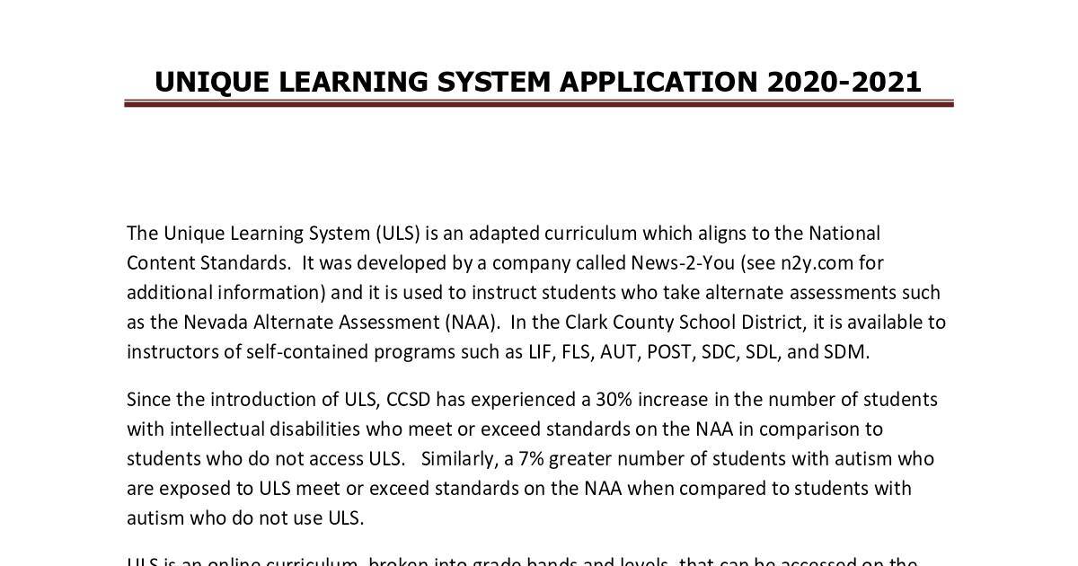 The Unique Learning System application 2-21-20.pdf | DocHub