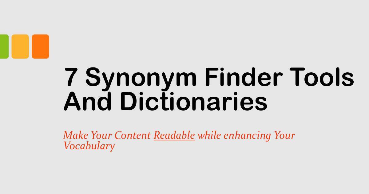7 Synonym Finder Tools And Dictionaries | DocHub