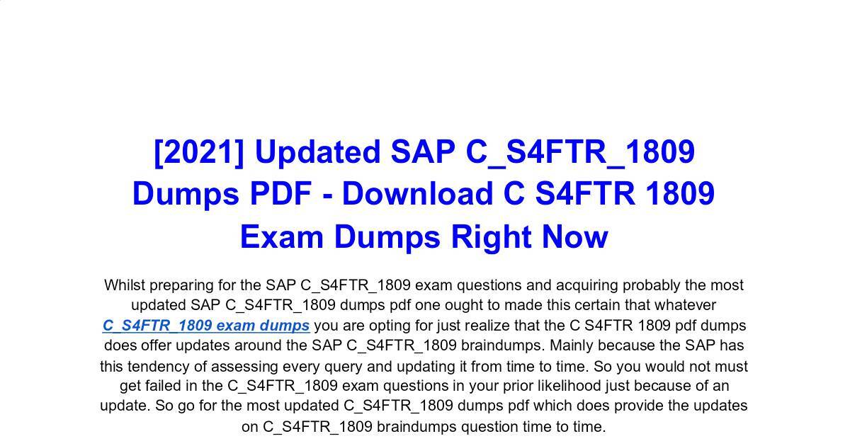 C-S4FTR-2021 Exam