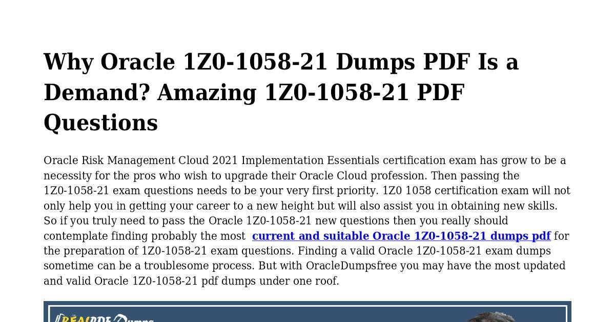 Reliable 1Z0-1050-21 Exam Question