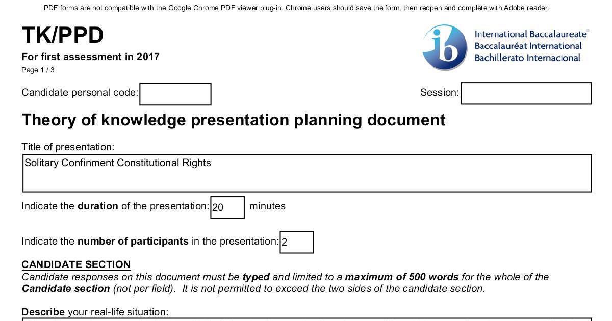 Tok presentation introduction image