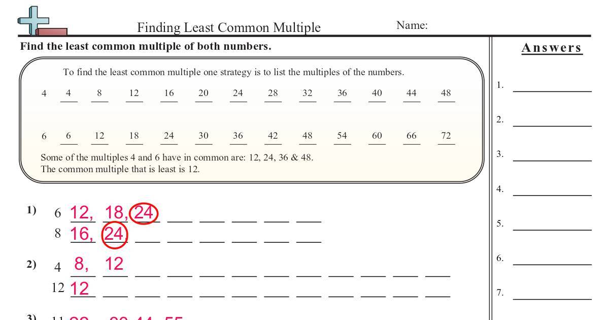 Least Common Multiple | DocHub