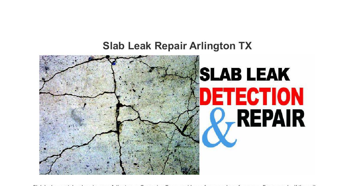 Slab Leak Repair Arlington TX | DocHub
