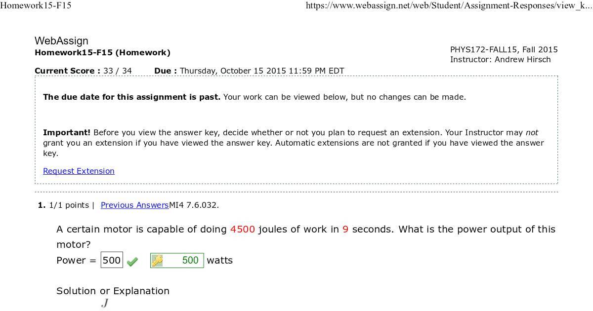 webassign student view