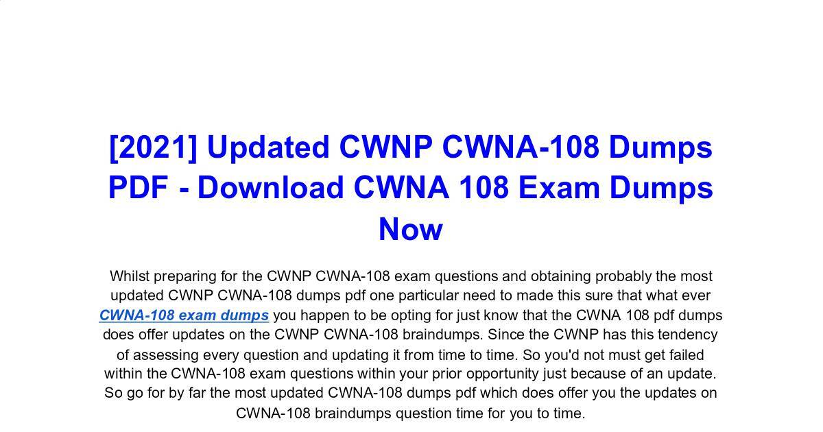 CWNA-108 Demotesten