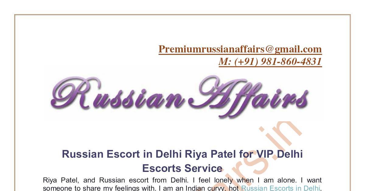 Russian Escort in Delhi For vip Delhi Escorts Service.pdf