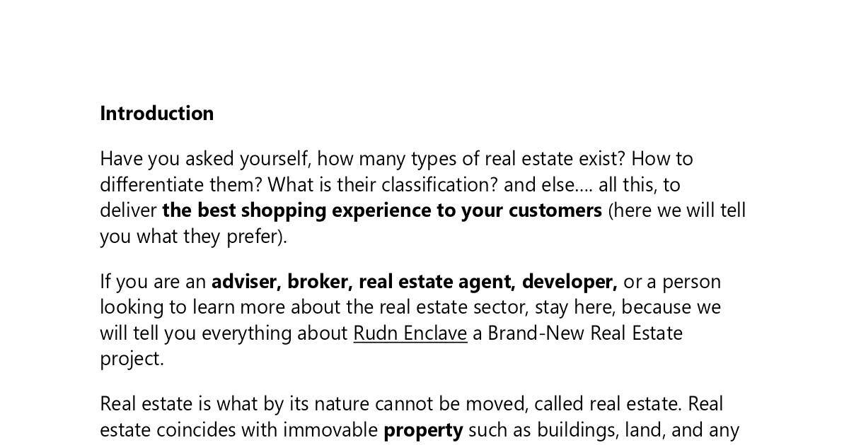 What Are The Categories Of Real Estate pdf DocHub