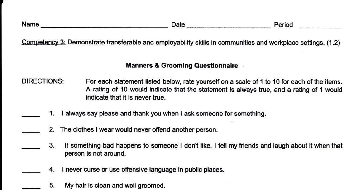 Manners & Grooming Questionnaire.pdf DocHub