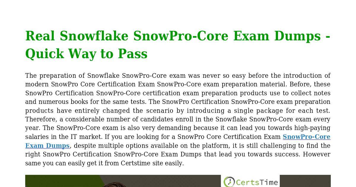 SnowPro-Core Zertifizierungsprüfung