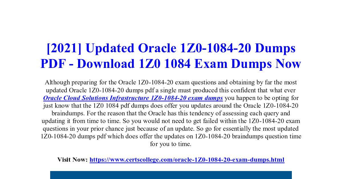 1z0-1084-22 Exam Braindumps