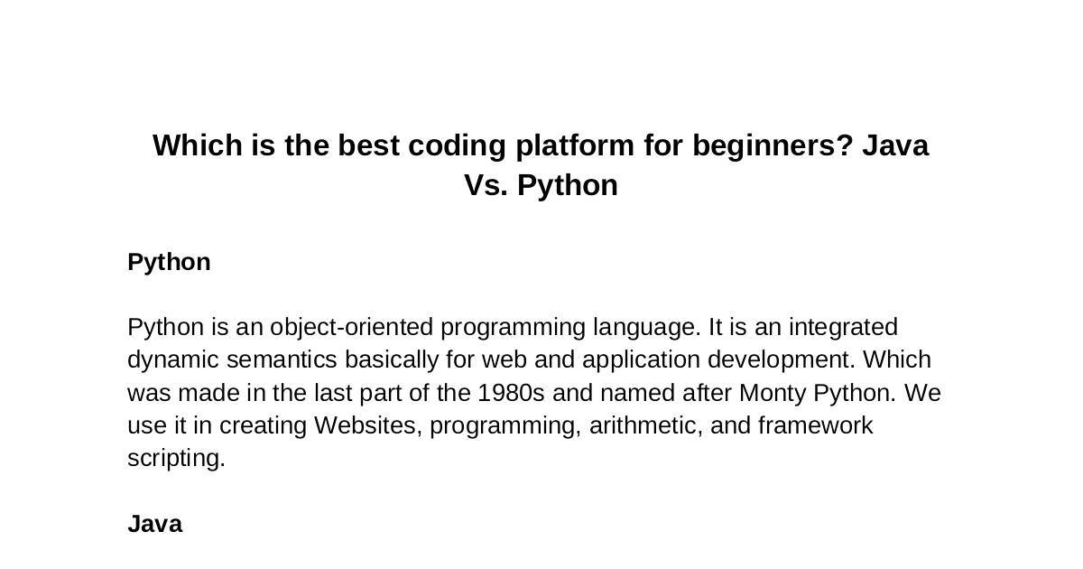 which-is-the-best-coding-platform-for-beginners-java-vs-python-dochub