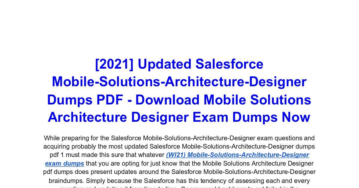 Valid Mobile-Solutions-Architecture-Designer Test Pattern