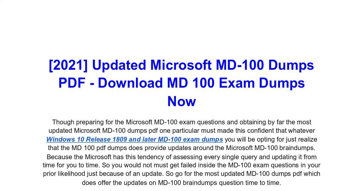 New MD-100 Test Labs