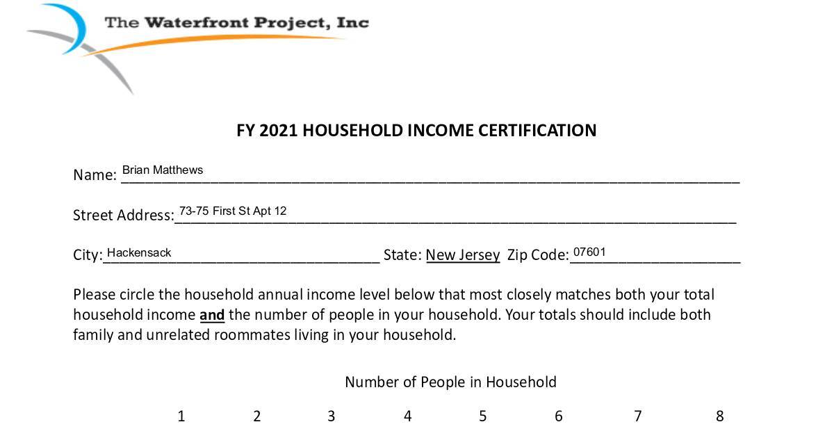 Household Income Form.pdf Bergen County WFP Household Income Certification Form.pdf | DocHub