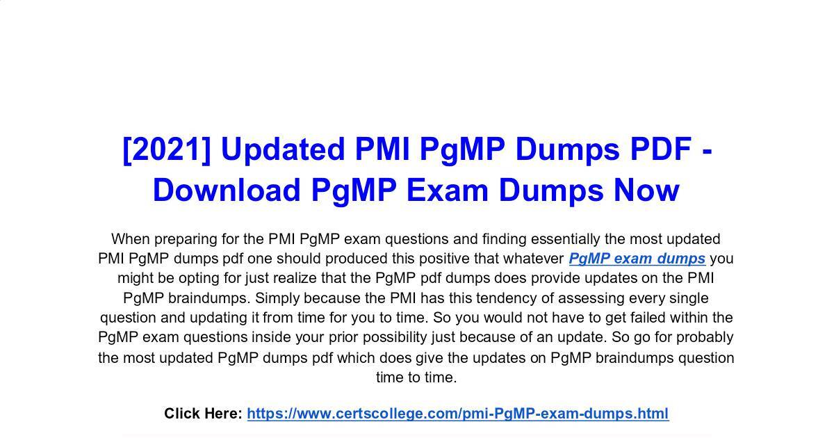 Download PgMP Fee