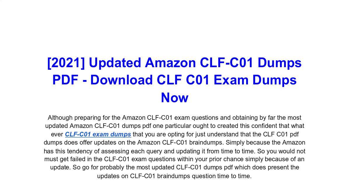 CLF-C01 Prüfungsmaterialien