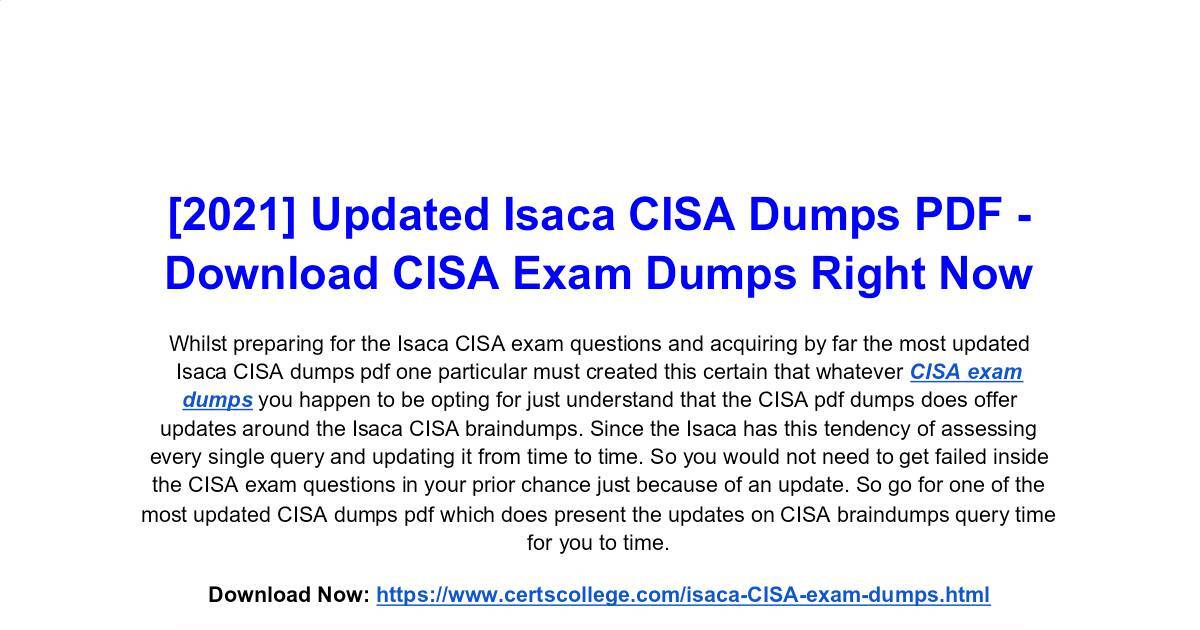 Exam CISA Pattern