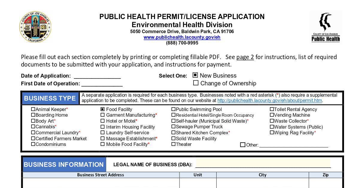 Public health permit license application 10 6 2022 pdf dochub